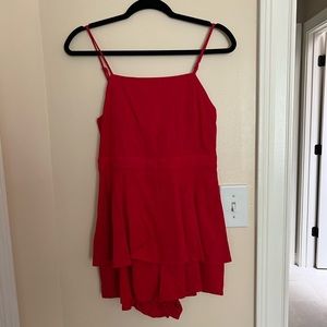 Red Ruffle Romper Size M